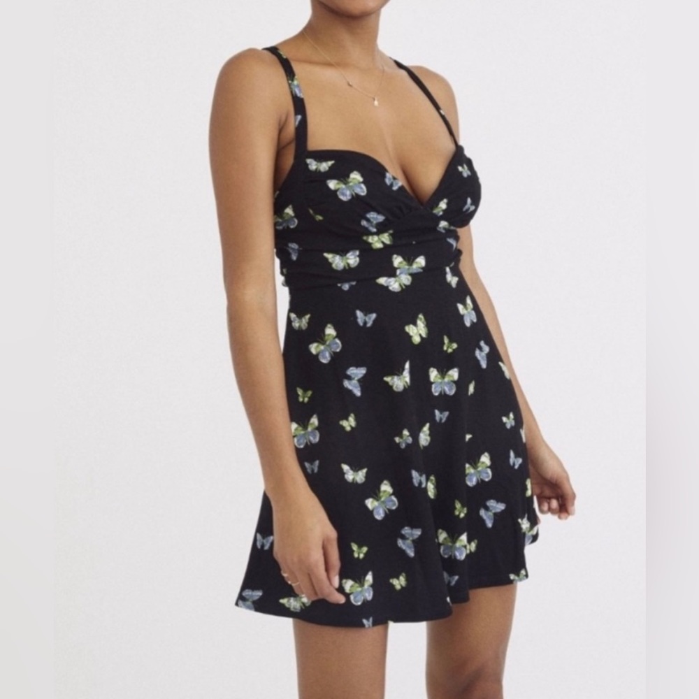 Urban outfitters black butterfly dress